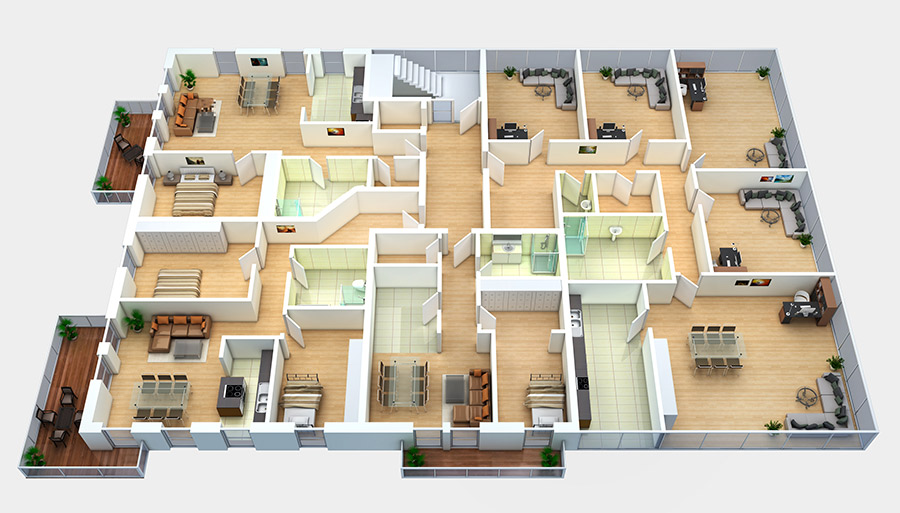 Architectural 3D Floor Plan Sample