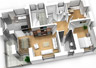 3D Floor Plan Drafting Sample